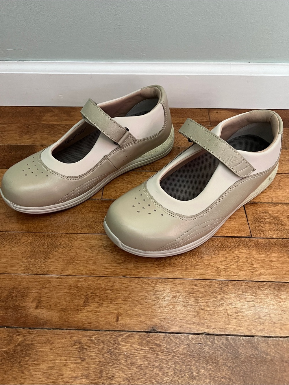 Drew Rose Mary Jane Shoes 8W Bone Soft Pebble Leather Orthopedic Comfort - Picture 7 of 13